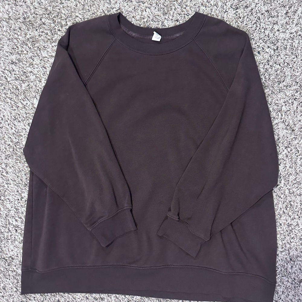 Old Navy Oversized Brown Crewneck Sweatshirt